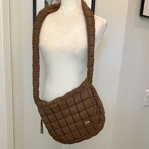 NWOT- Iris & Rainbow Brown Quilted Crossbody Bag